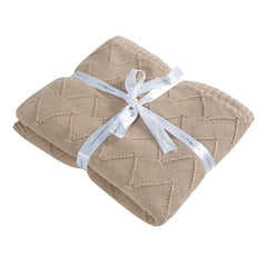 NTBAY Eco-friendly Materials Cotton Alternative 51 x 67 Inches Cable Knitted Throw Blanket - NTBAY