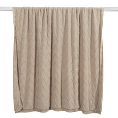 NTBAY Eco-friendly Materials Cotton Alternative 51 x 67 Inches Cable Knitted Throw Blanket - NTBAY
