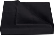 NTBAY Dark Color Microfiber Bedding Flat Sheet, Stain Resistant Top Sheet CK (108 x 102 inches) / Black - NTBAY