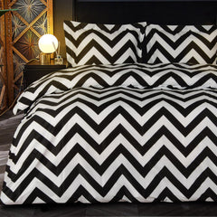 NTBAY 3 Pieces Chevron Pattern Microfiber Duvet Cover Set - NTBAY