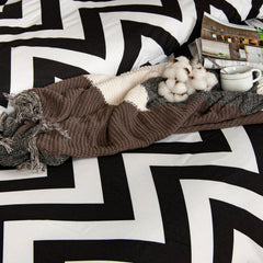 NTBAY 3 Pieces Chevron Pattern Microfiber Duvet Cover Set - NTBAY