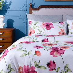 NTBAY 3 Pieces Flowers Somuns Pattern Duvet Cover Set - NTBAY