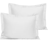 NTBAY 500 Thread Count 2 Pack Cotton Pillow Shams Standard (20 x 26 inches) / White - NTBAY