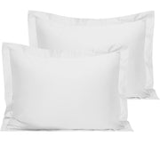 NTBAY 500 Thread Count 2 Pack Cotton Pillow Shams Standard (20 x 26 inches) / White - NTBAY