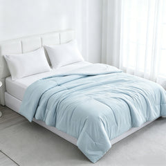 4 Piece Cooling Comforter Set with Pllowcases & Fitted Sheet, Queen - NTBAY