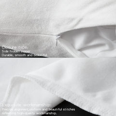 NTBAY 2 Pack Cotton 13" x18" Pillows with Velvet Toddler Pillowcases