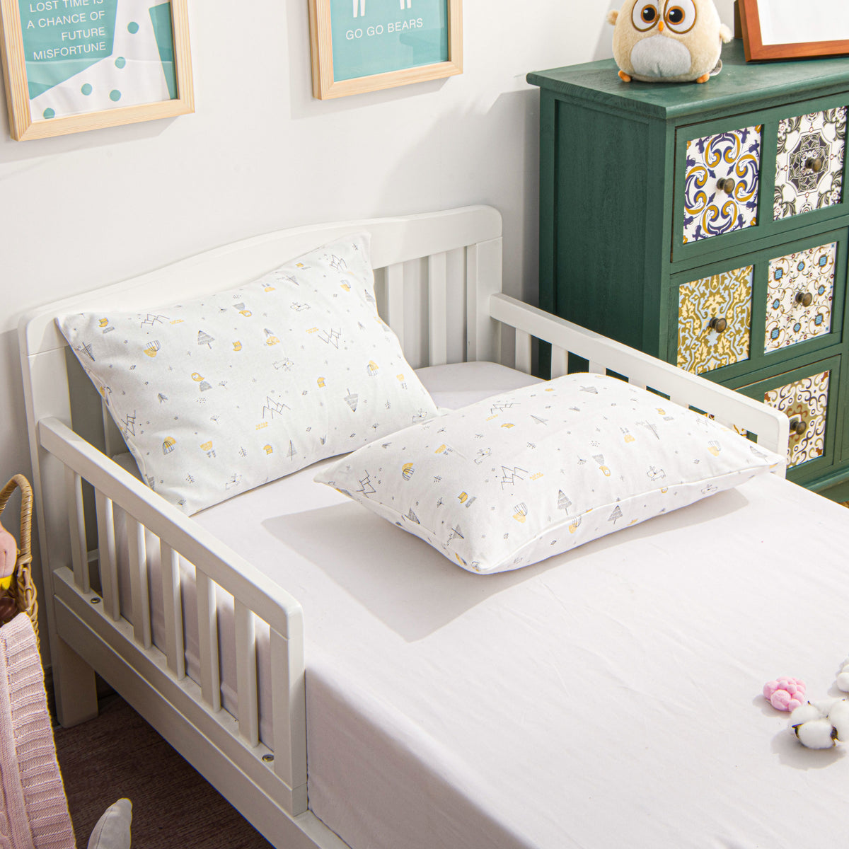 2 Pack Cotton Jersey Knit Toddler Travel Pillowcases|NTBAY®️ - NTBAY