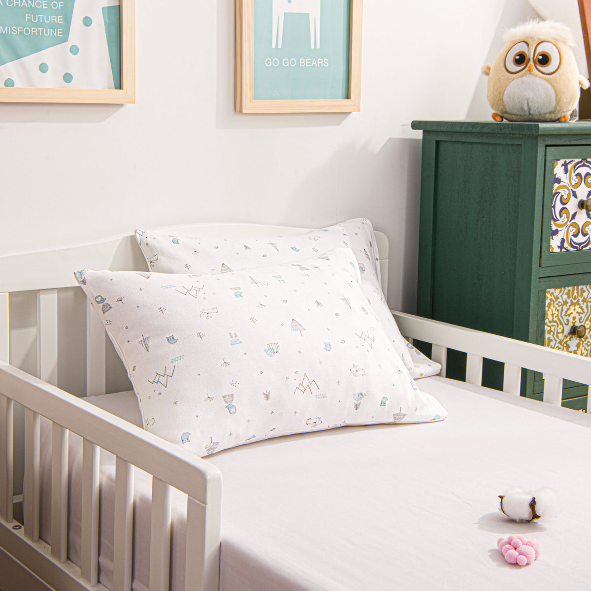 2 Pack Cotton Jersey Knit Toddler Travel Pillowcases|NTBAY®️ - NTBAY