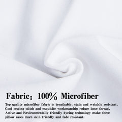 NTBAY 2 Pack Cotton 13" x18" Pillows with Toddler Microfiber Pillowcases