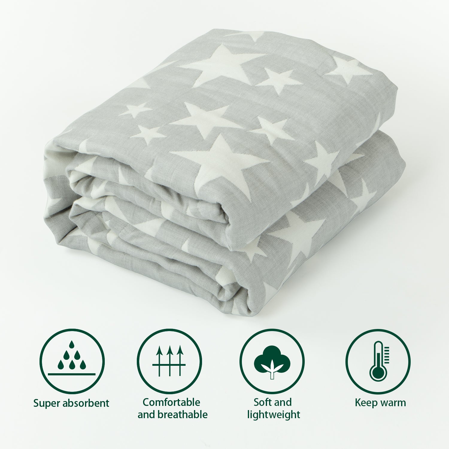 3 Layer Muslin Cotton Jacquard Toddler Blanket|NTBAY®️ - NTBAY