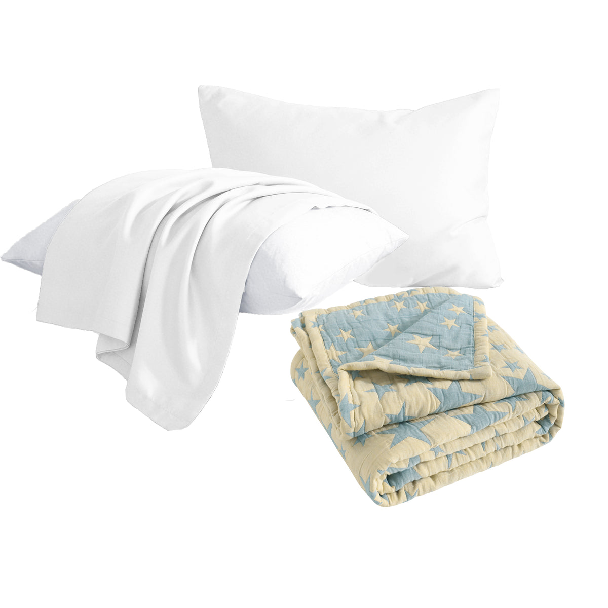 5-Piece Cotton Toddler Bedding Set, Safe & Hypoallergenic Blanket Set - NTBAY
