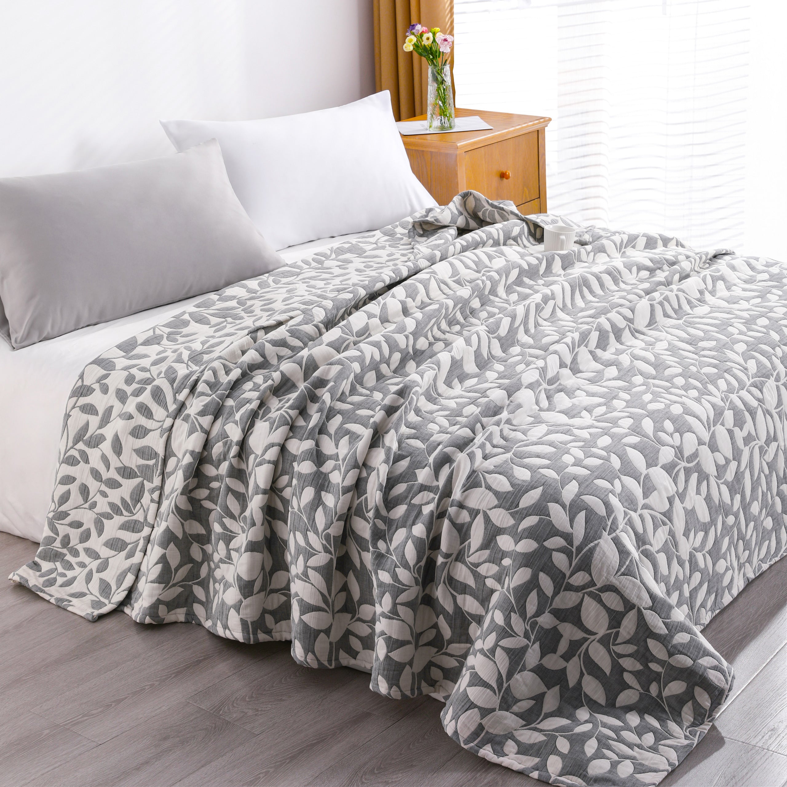 3-Layer Cotton Muslin Blanket - Soft, Breathable, and Lightweight Quilt|NTBAY®️