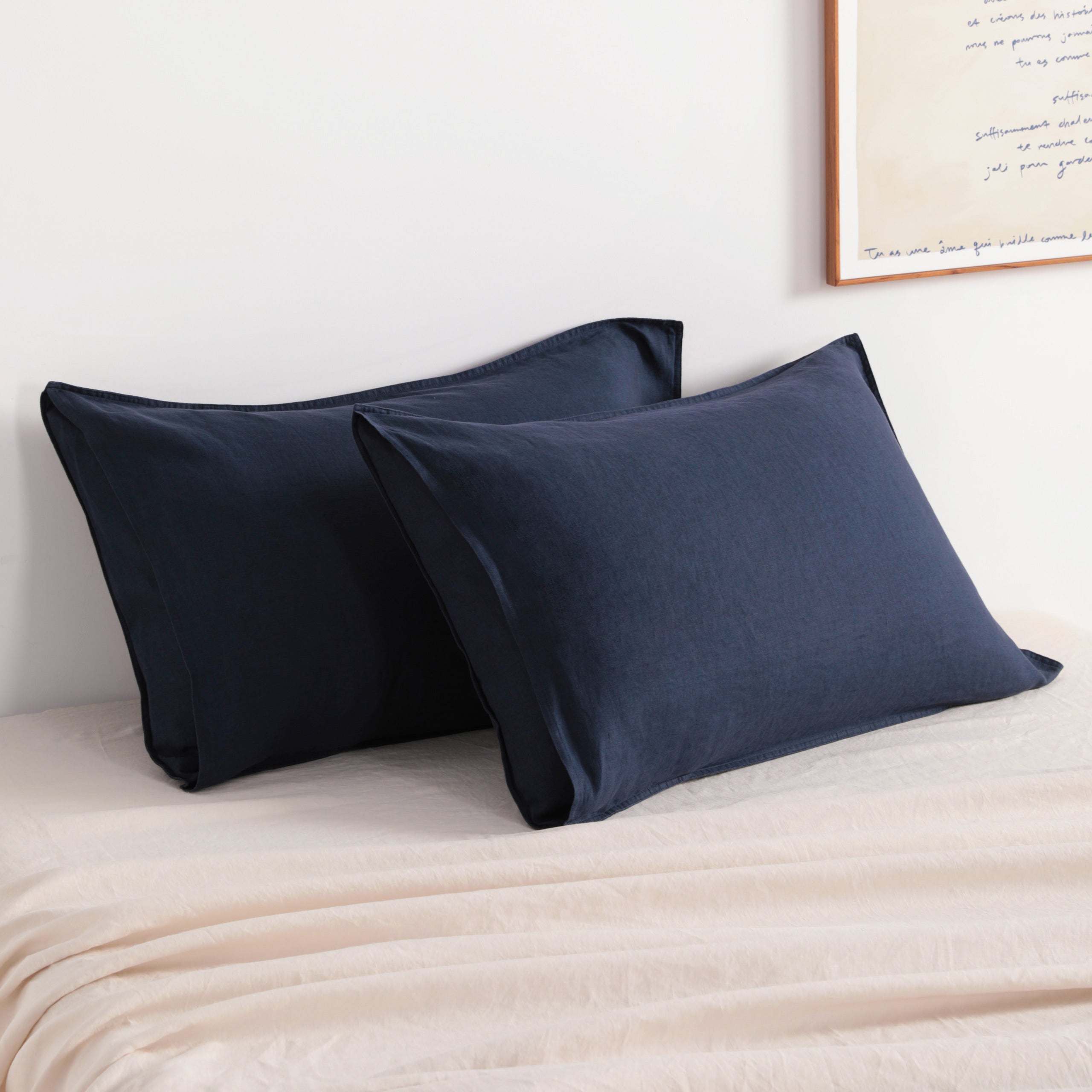NTBAY French Linen Pillowcases – 2-Pack, Breathable & Cooling