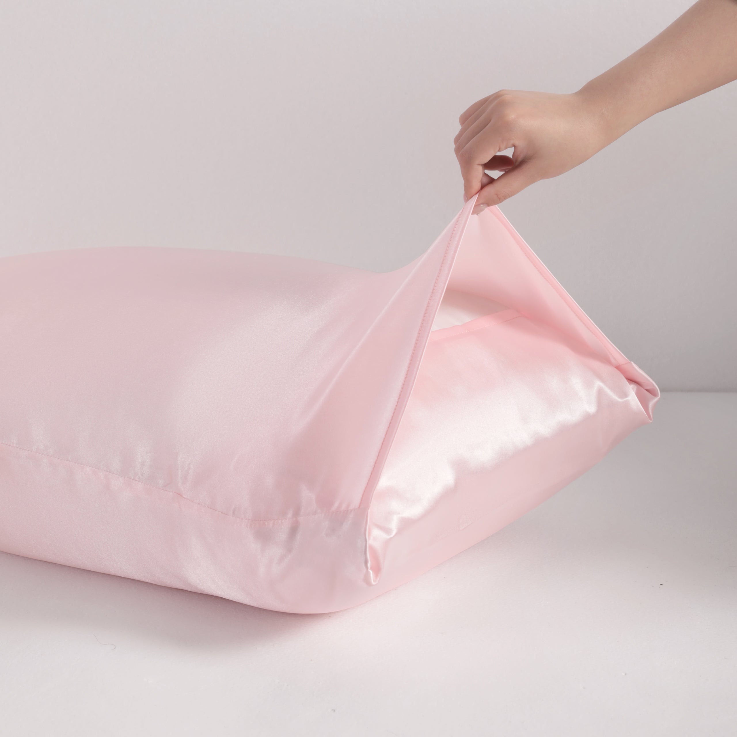 Ultra Soft Satin Long Body Pillowcase – Smooth & Cozy, Envelope Closure Brown