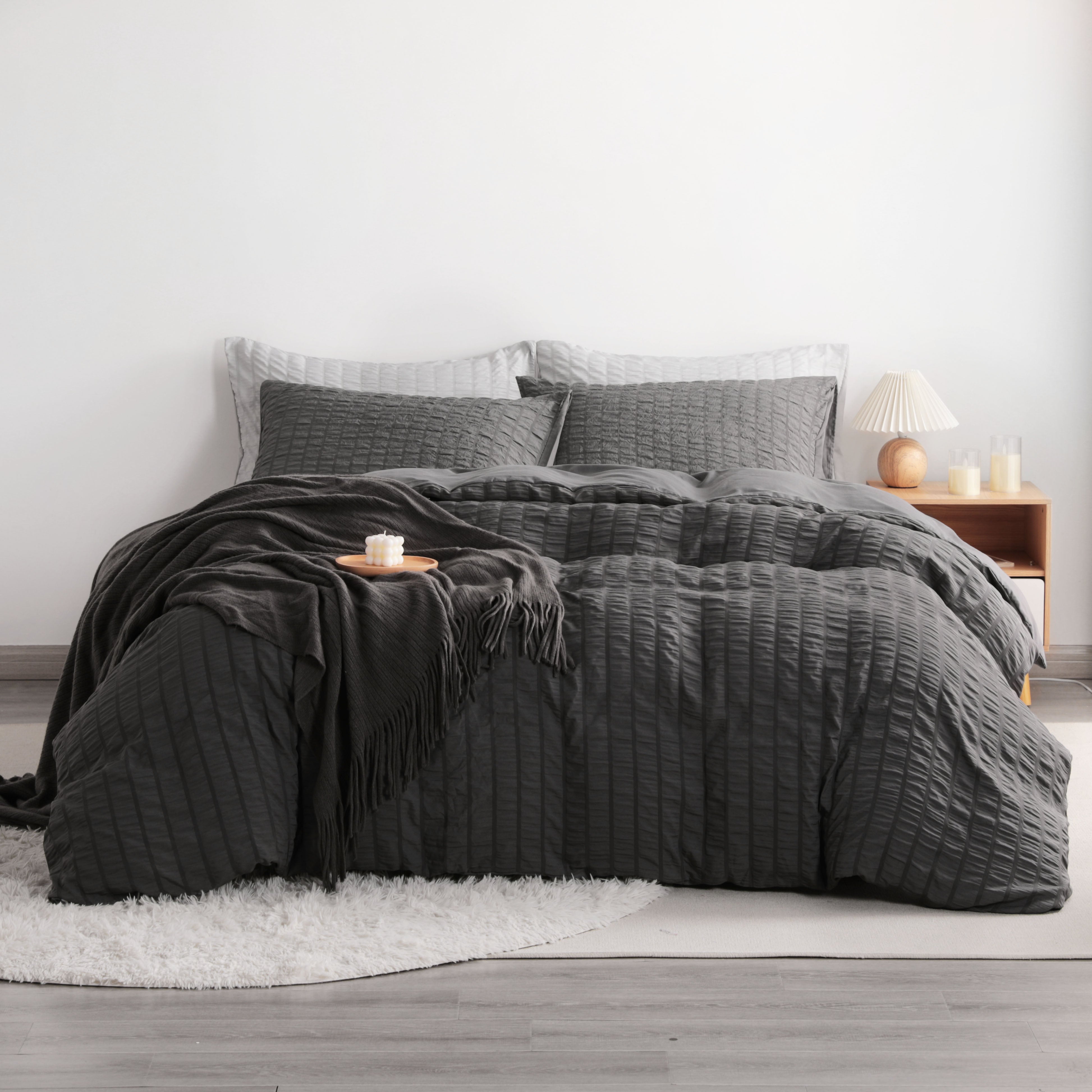 2/3 Pieces Breathable Seersucker Textured Duvet Cover Set|NTBAY®️ - NTBAY
