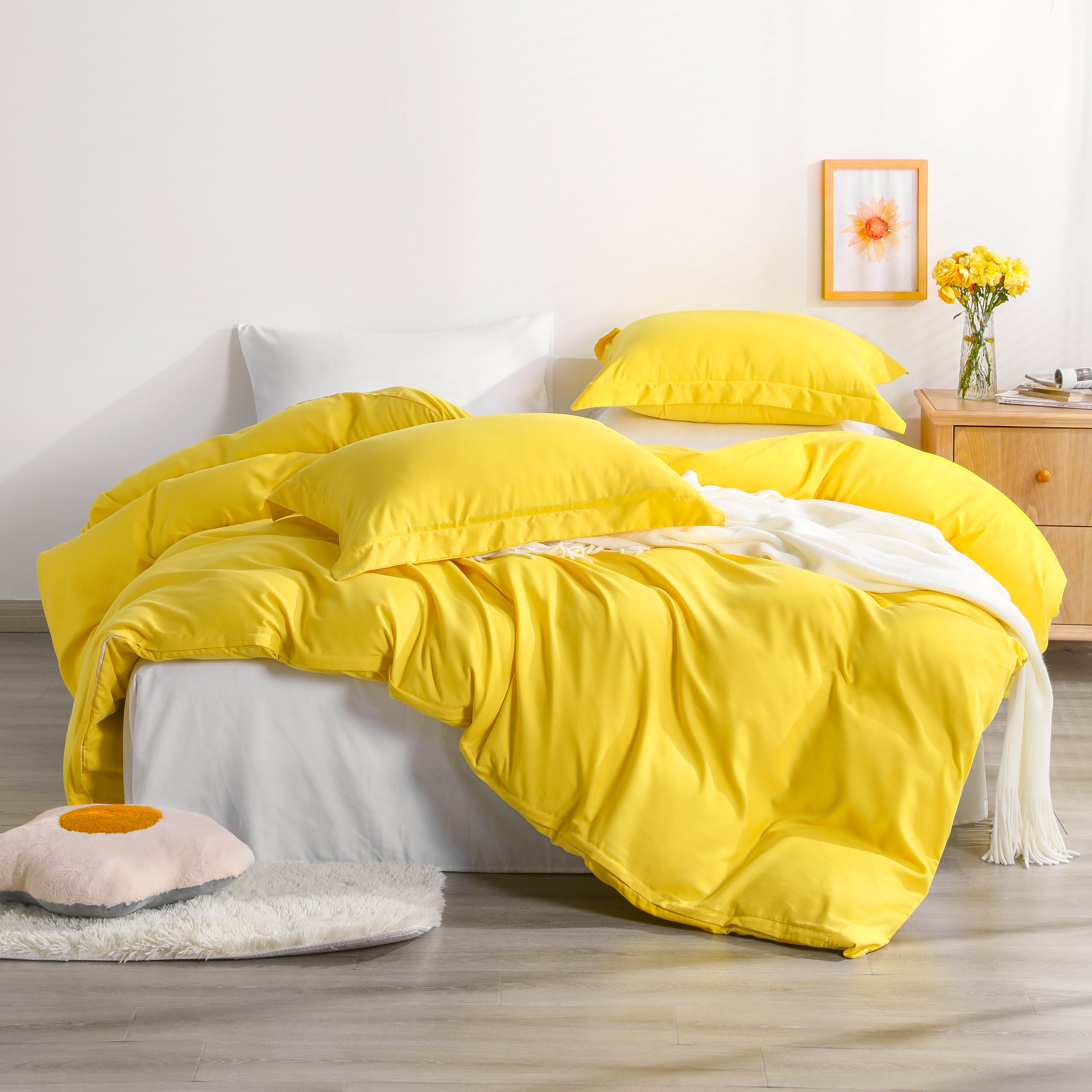 2/3 Pieces Solid Color Microfiber Duvet Cover Set|NTBAY®️ - NTBAY