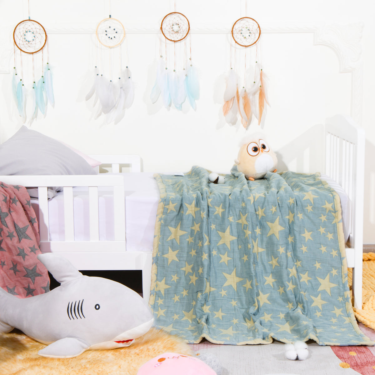 3 Layer Muslin Cotton Jacquard Toddler Blanket|NTBAY®️ - NTBAY