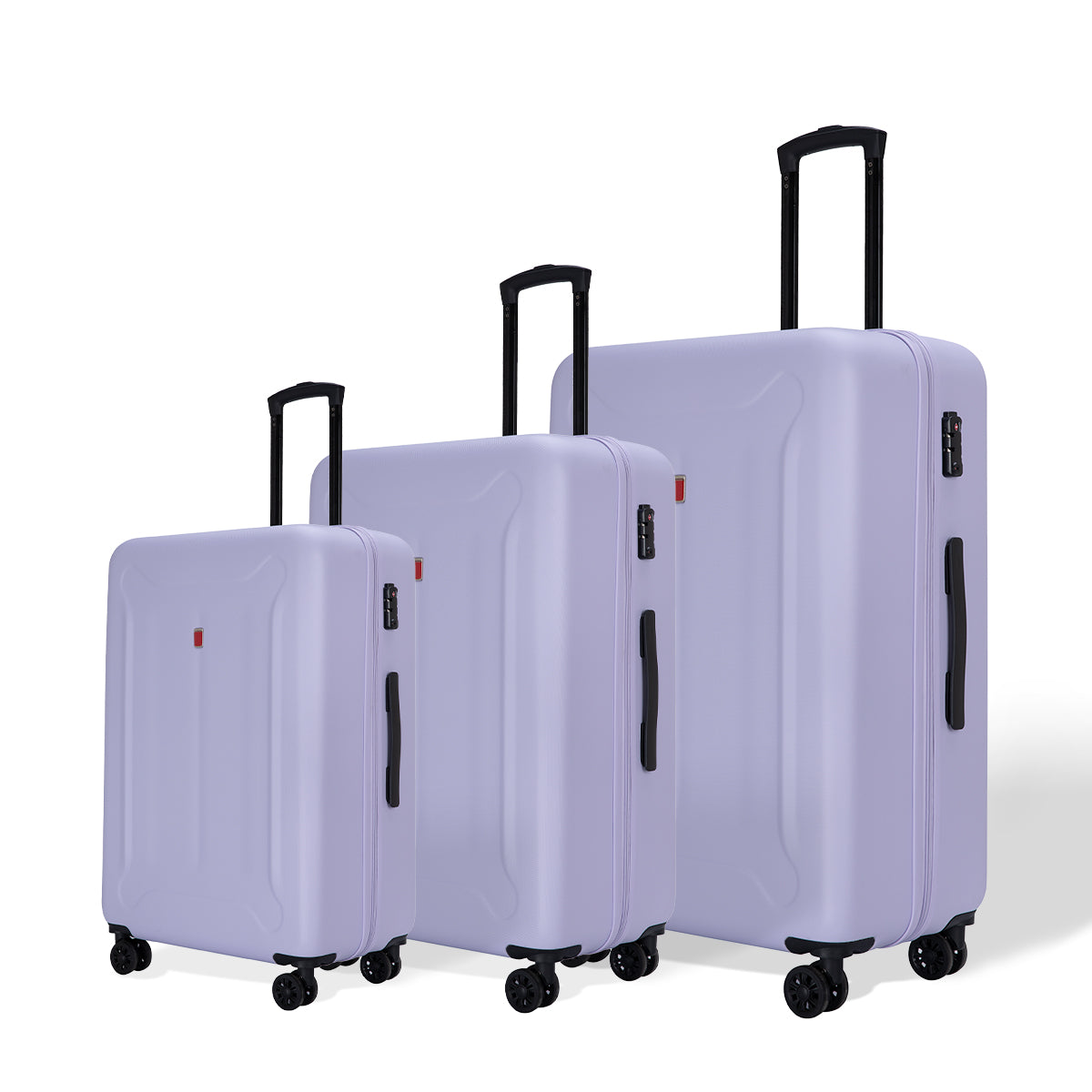Ntbay 3 Piece Lightweight and Durable ABS Luggage Set with 360°Silent Wheels and TSA Lock