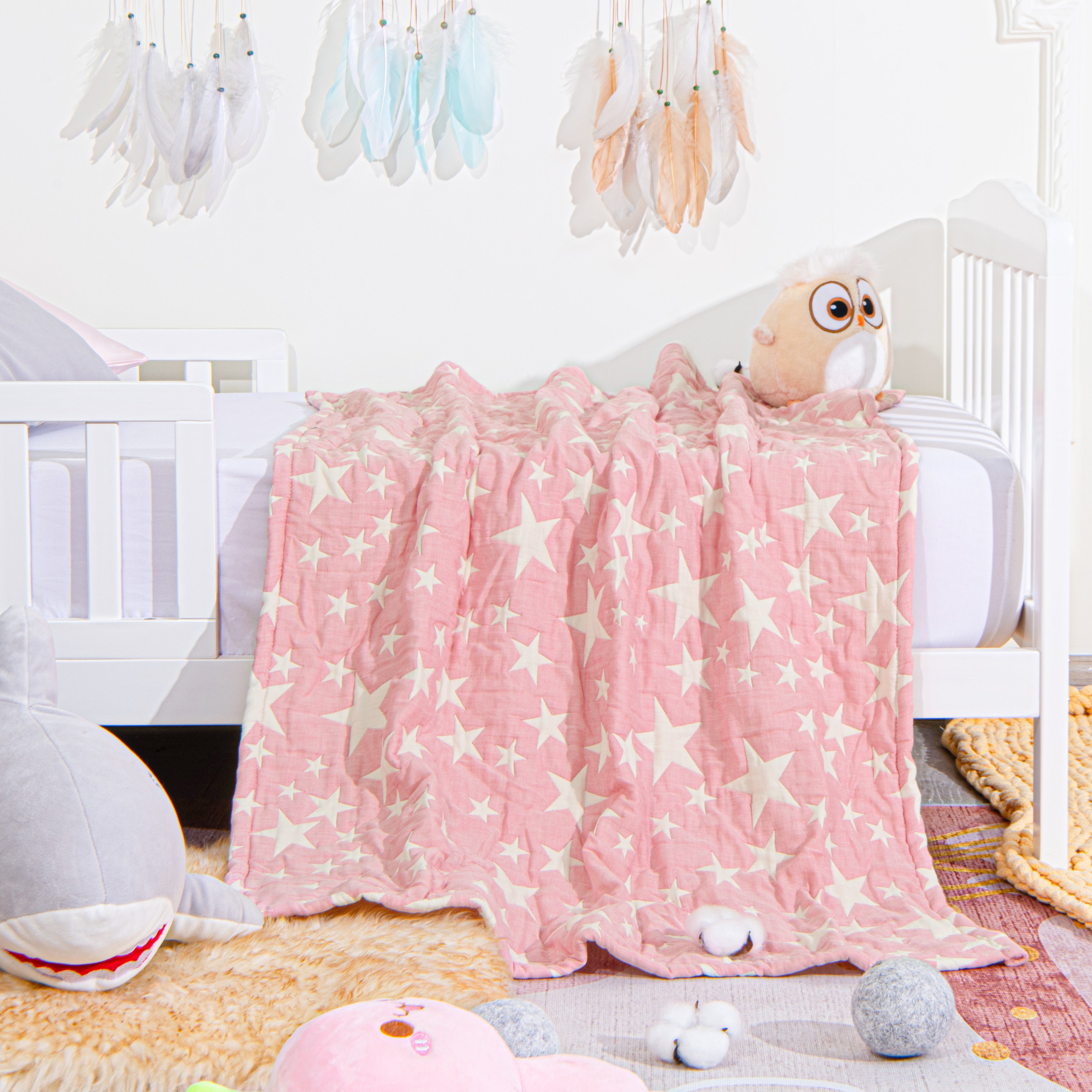 3 Layer Muslin Cotton Jacquard Toddler Blanket|NTBAY®️ - NTBAY