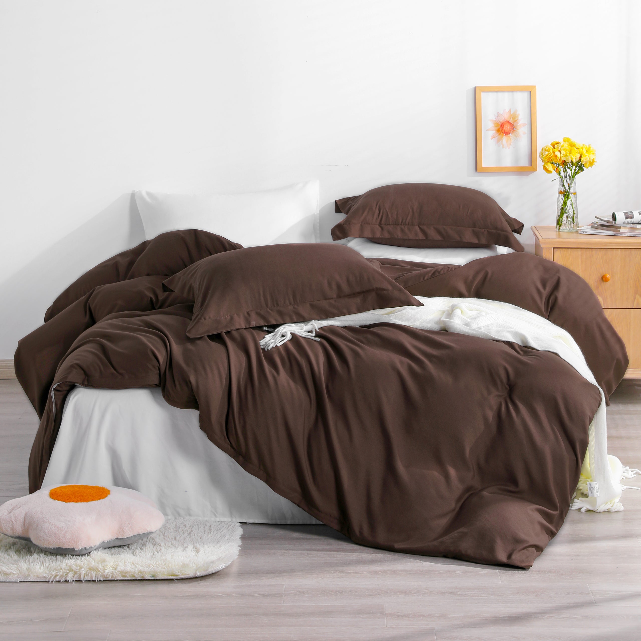 2/3 Pieces Solid Color Microfiber Duvet Cover Set|NTBAY®️ - NTBAY