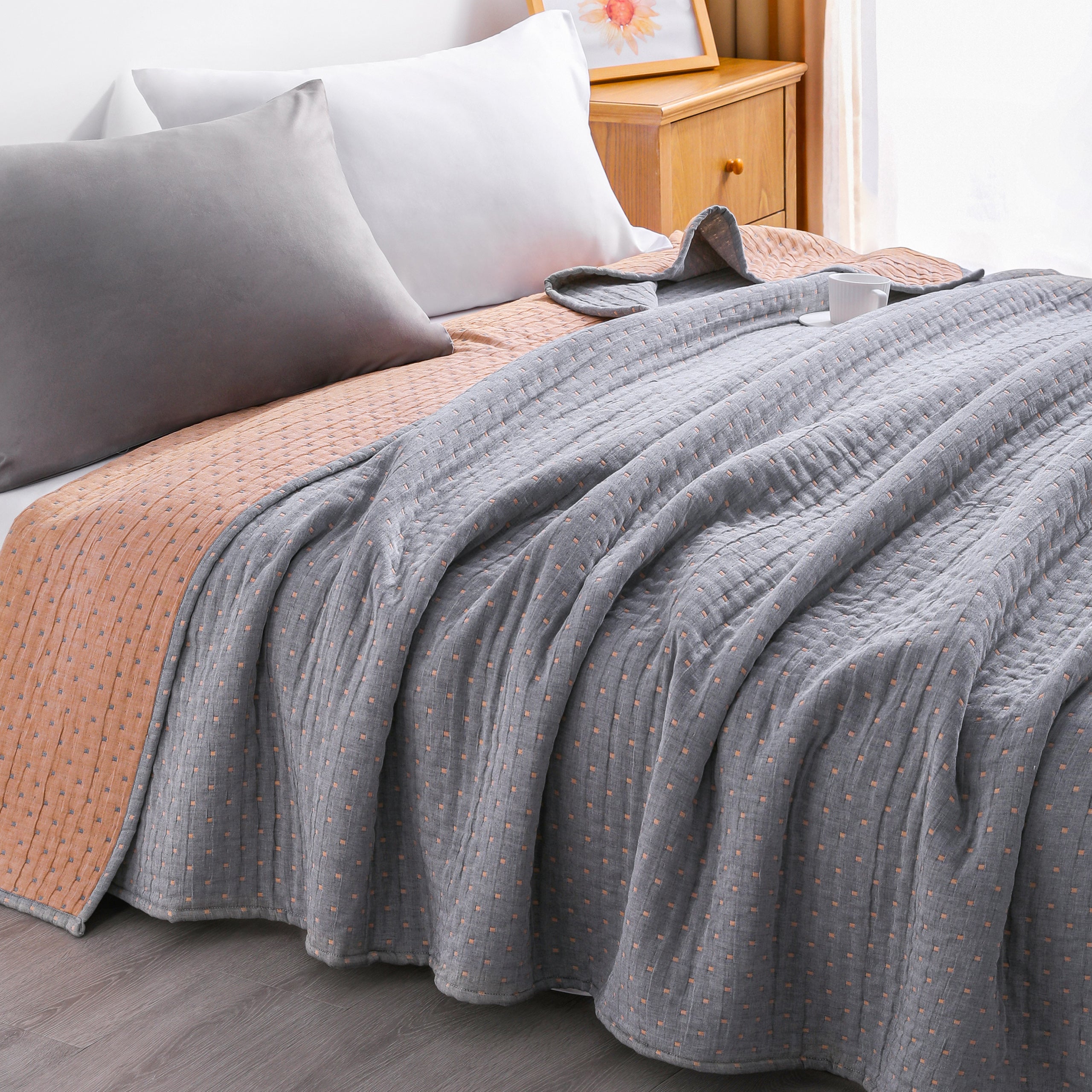 3-Layer Cotton Muslin Blanket - Soft, Breathable, and Lightweight Quilt|NTBAY®️