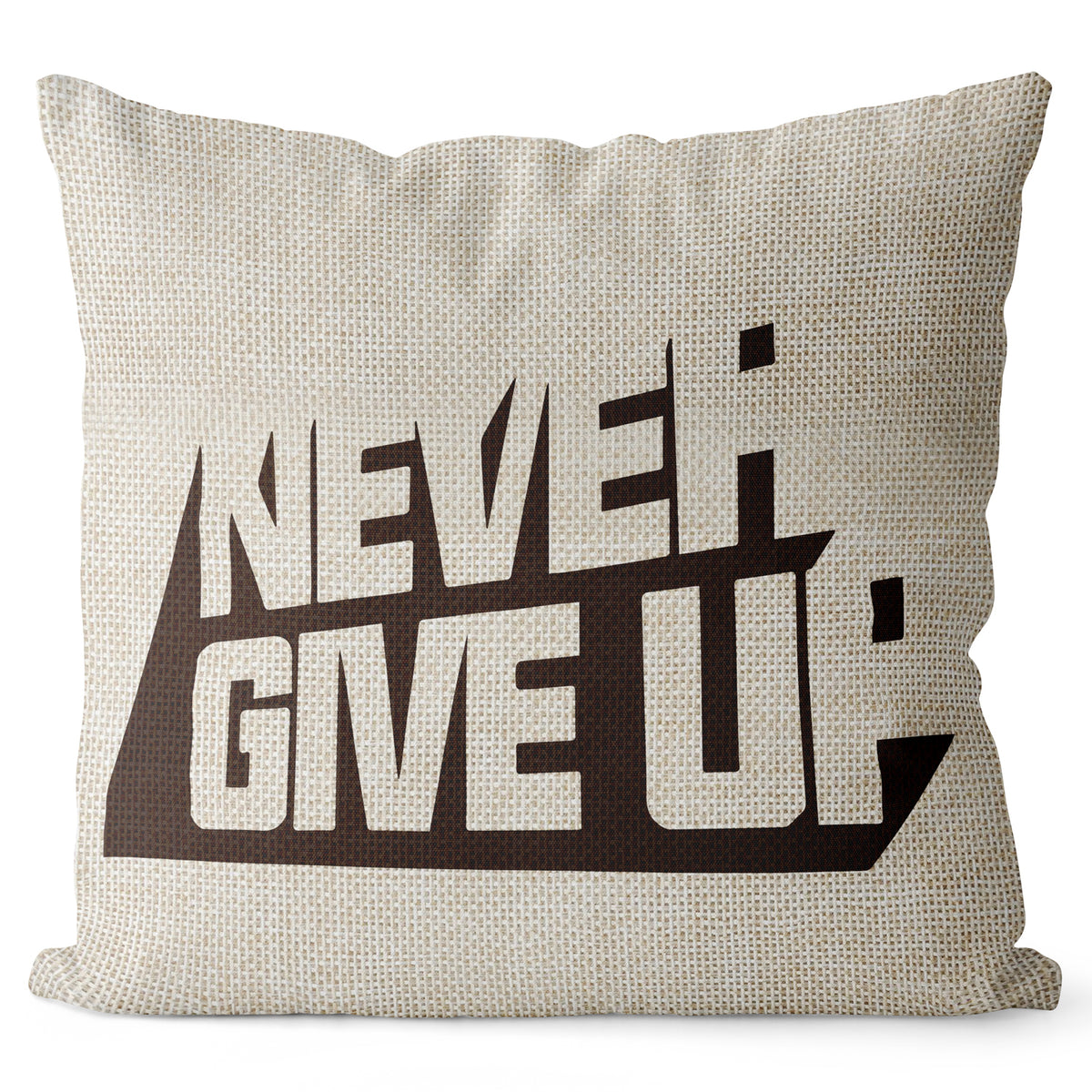 NTBAY Inspirational Linen Throw Pillow Cover with Motivational Words for Living Room Sofa Couch Square Decorative Bed Cushion Cover, 18×18 Inches