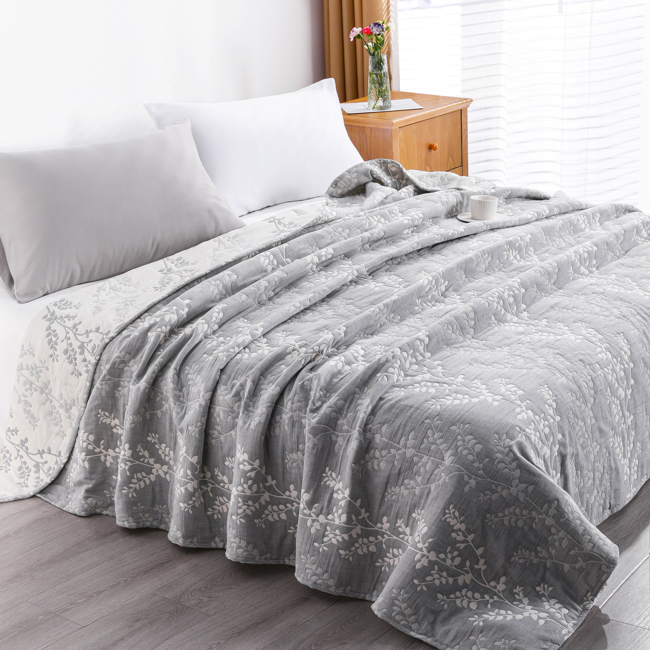 3-Layer Cotton Muslin Blanket - Soft, Breathable, and Lightweight Quilt|NTBAY®️