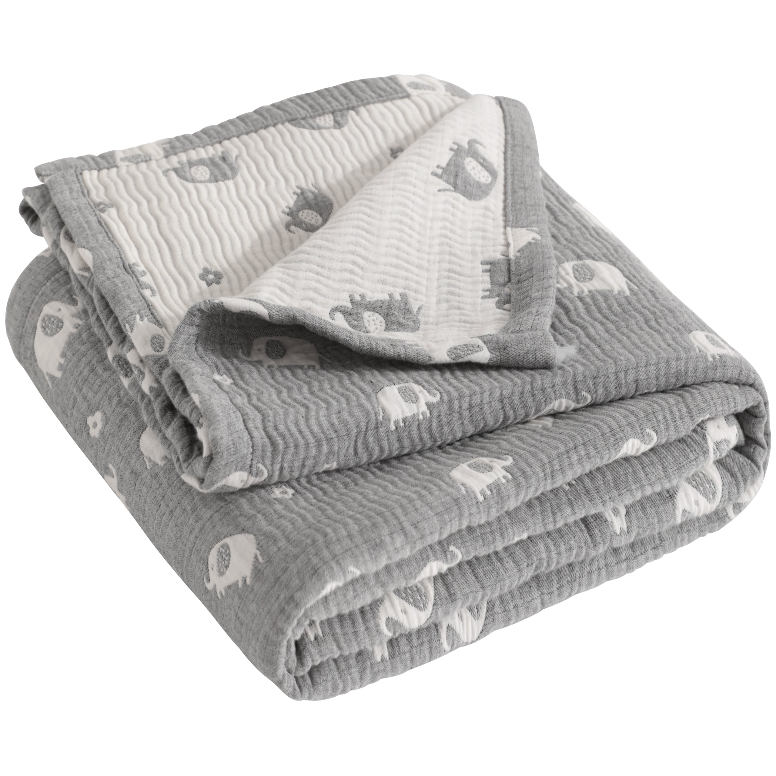 3 Layer Muslin Cotton Jacquard Toddler Blanket|NTBAY®️