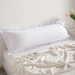 Brushed Microfiber Body Ruffled Pillowcase, Soft Breathable Envelope Closure Pillow Case - NTBAY