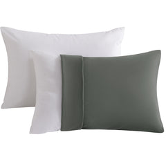 NTBAY 2 Pack Cotton 13" x18" Pillows with 14"x20" Toddler Microfiber Pillowcases