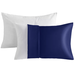 NTBAY 2 Pack Cotton 13" x18" Pillows with Satin Envelope Toddler Pillowcases