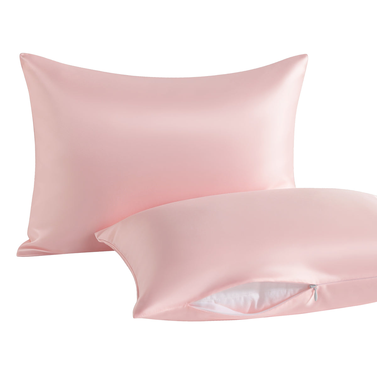 NTBAY 2 Pack Cotton 13" x18" Pillows with Toddler Satin Pillowcases