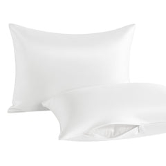 NTBAY 2 Pack Cotton 13" x18" Pillows with Toddler Satin Pillowcases