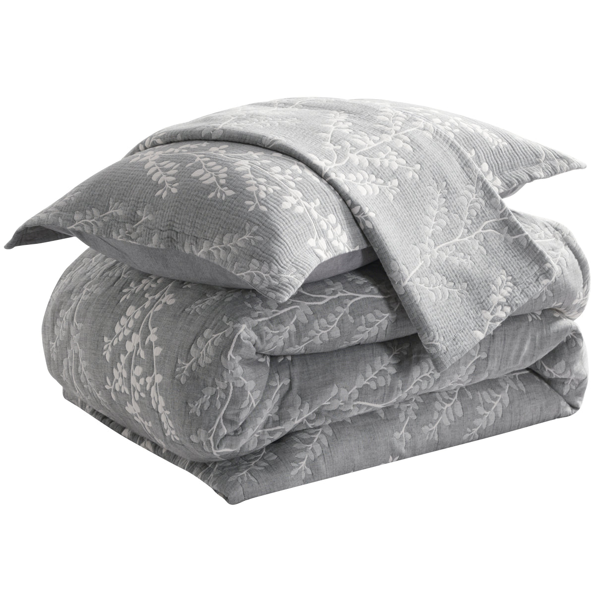 NTBAY 3 Piece Muslin Bedding Set, Soft 3-Layer Cotton Blanket with Pillow Shams