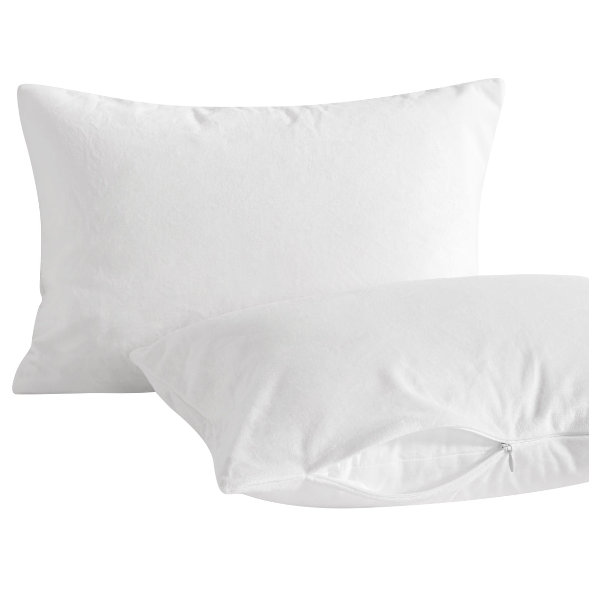NTBAY 2 Pack Cotton 13" x18" Pillows with Velvet Toddler Pillowcases