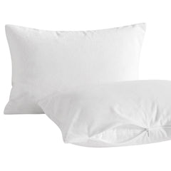 NTBAY 2 Pack Cotton 13" x18" Pillows with Velvet Toddler Pillowcases
