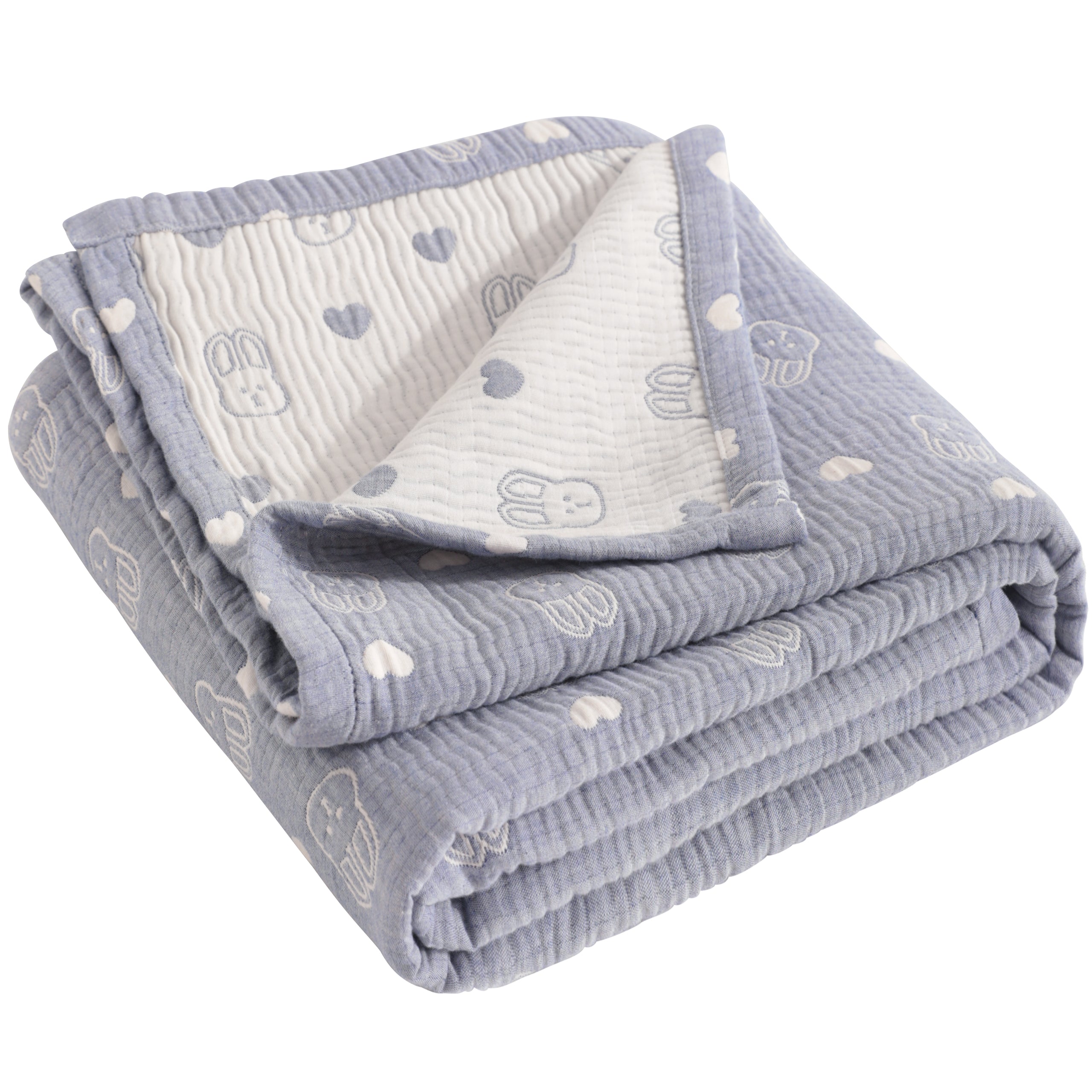 3 Layer Muslin Cotton Jacquard Toddler Blanket|NTBAY®️