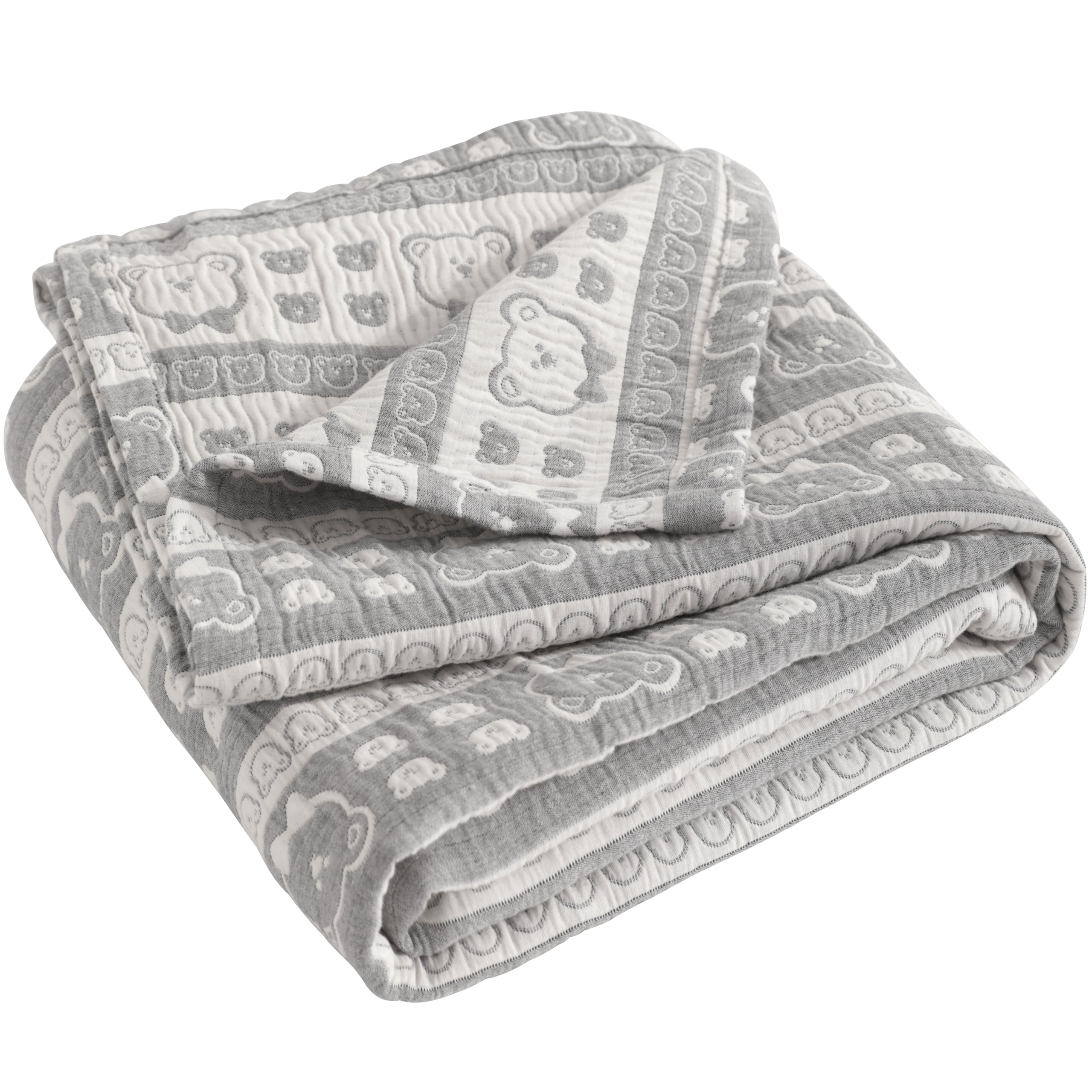 3 Layer Muslin Cotton Jacquard Toddler Blanket|NTBAY®️