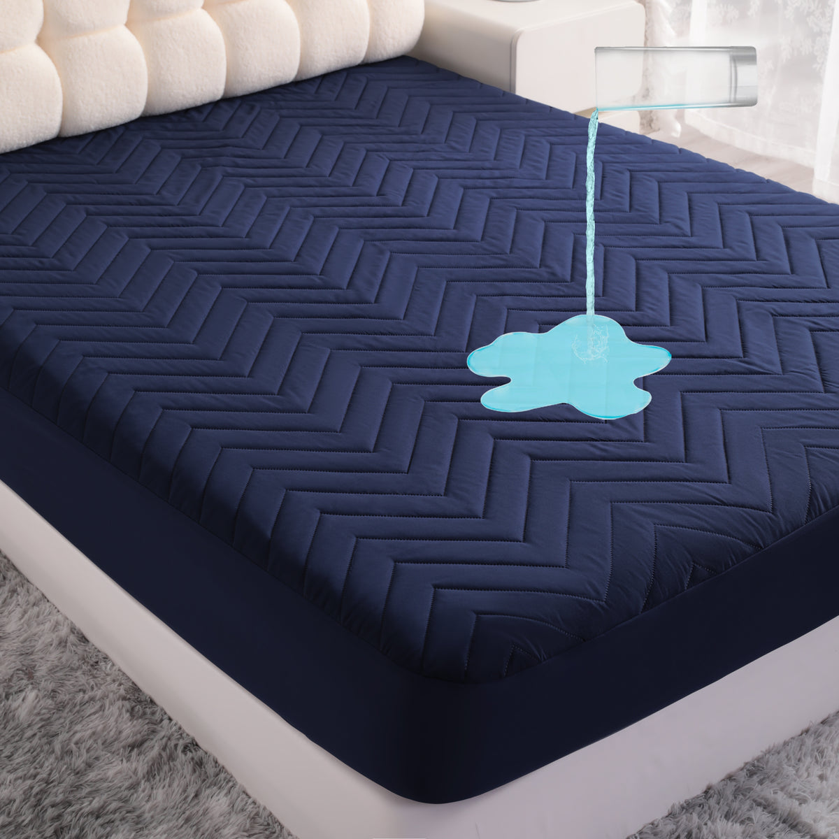 NTBAY Waterproof Mattress Protector with 15" Deep Pocket