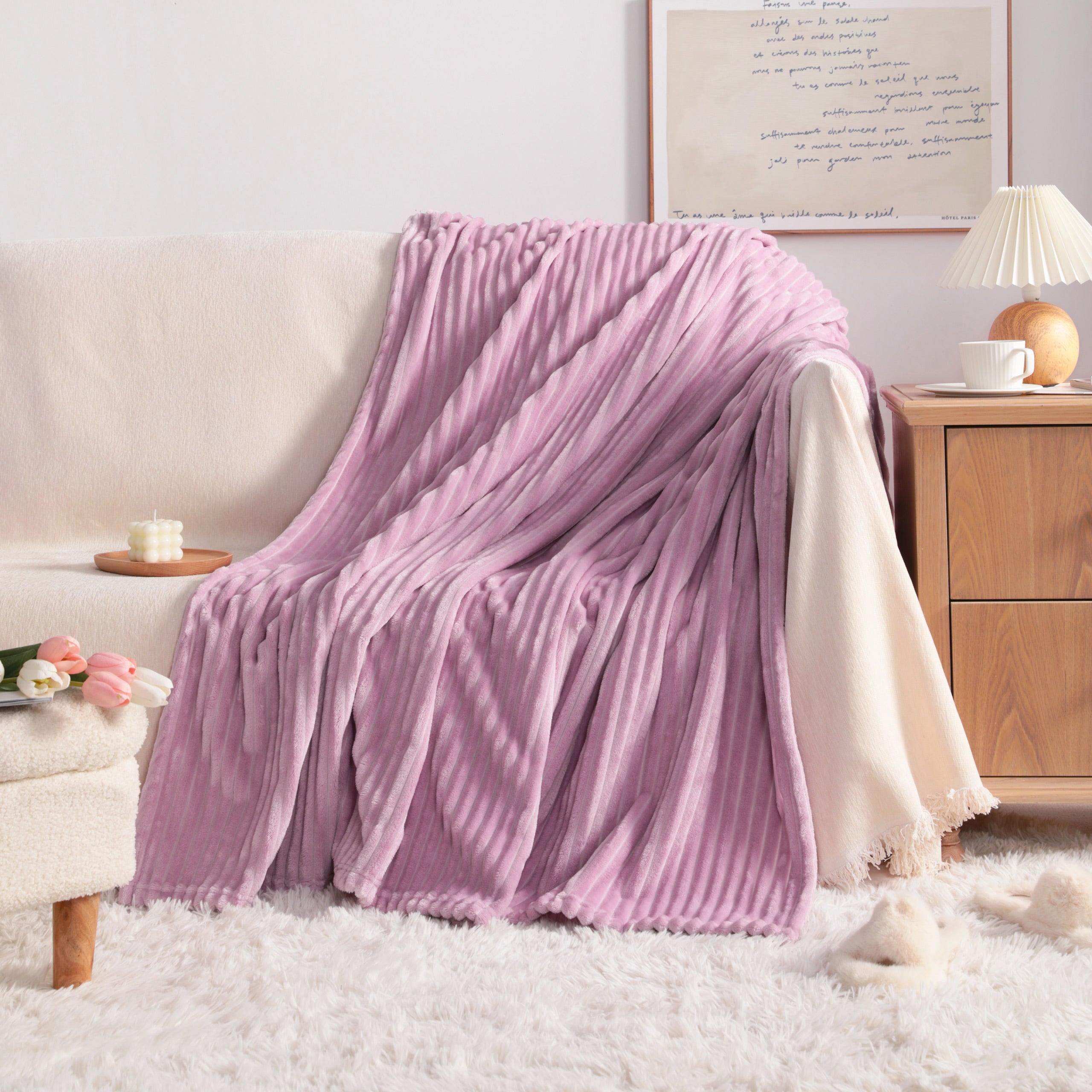 All Seasons Plush Flannel Fleece Throw Blanket|NTBAY®️