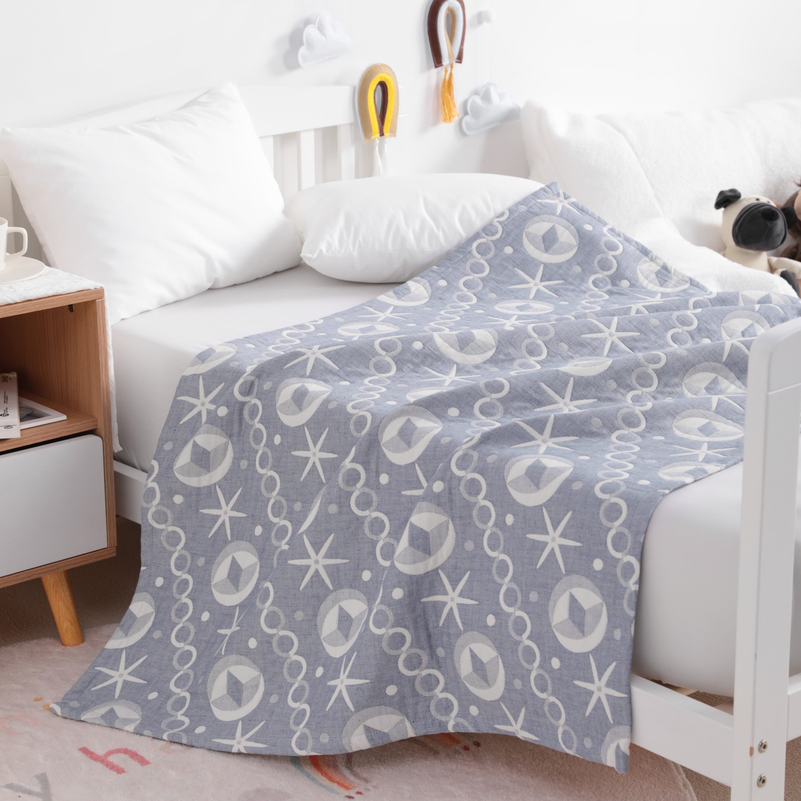 3 Layer Muslin Cotton Jacquard Toddler Blanket|NTBAY®️ - NTBAY