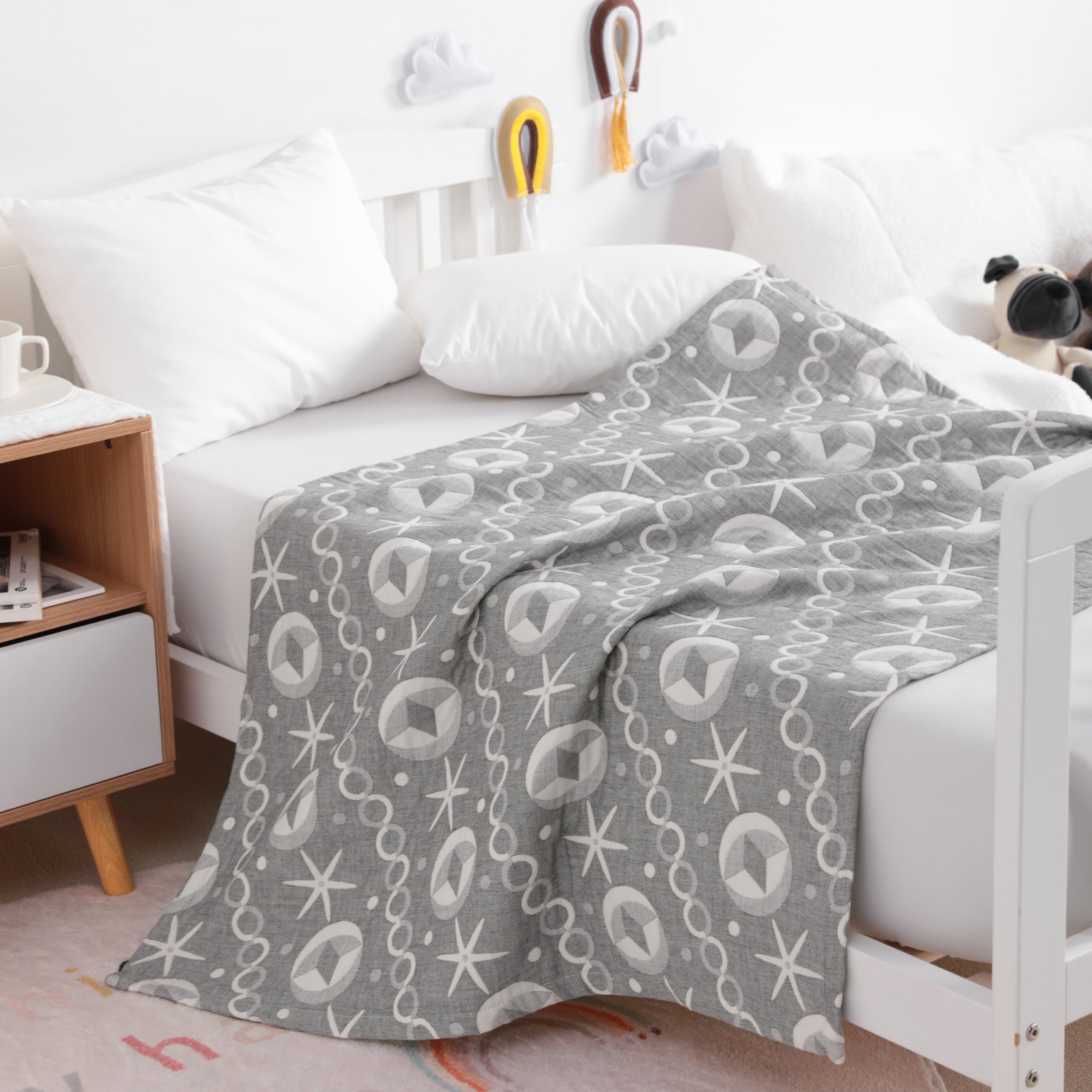3 Layer Muslin Cotton Jacquard Toddler Blanket|NTBAY®️ - NTBAY