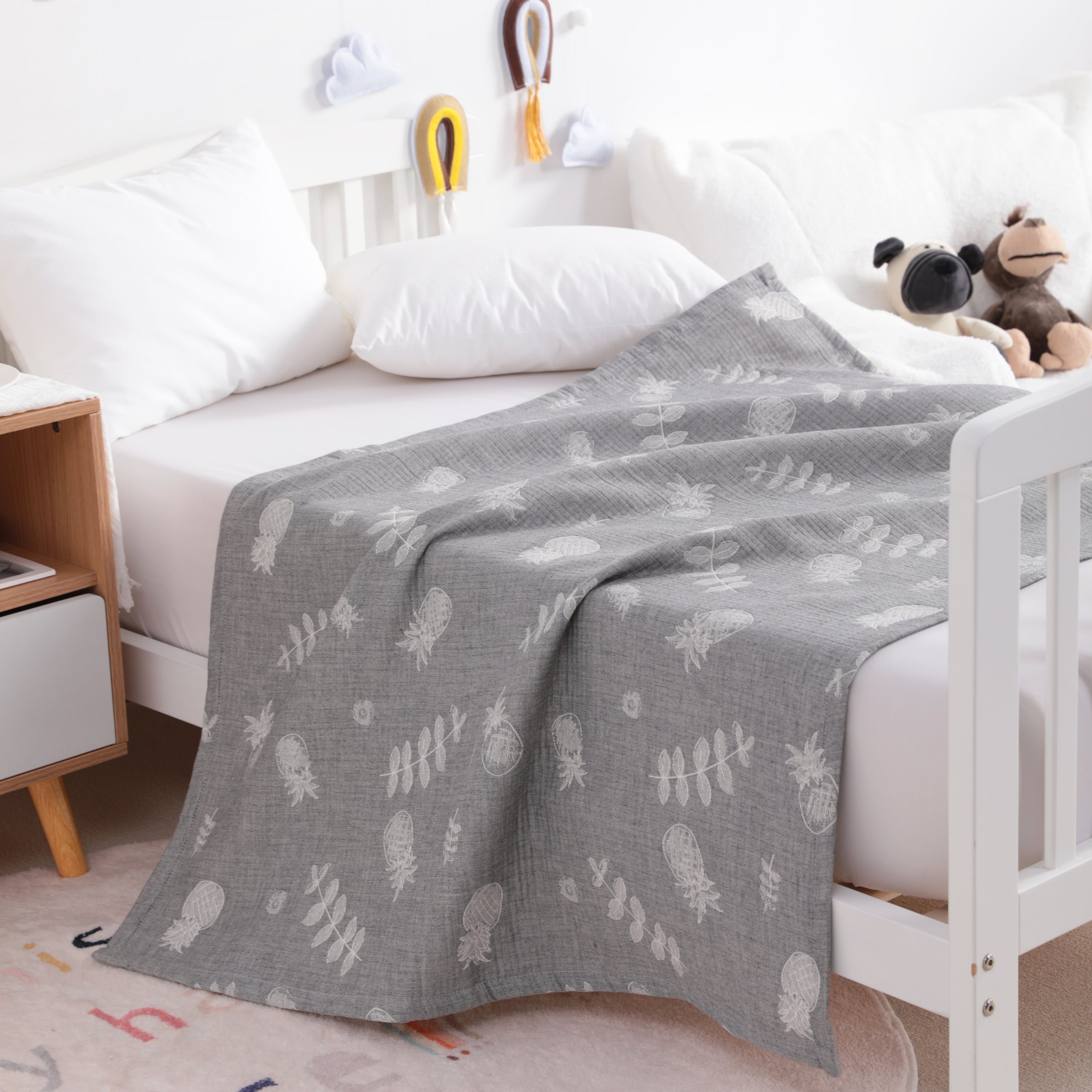 3 Layer Muslin Cotton Jacquard Toddler Blanket|NTBAY®️ - NTBAY