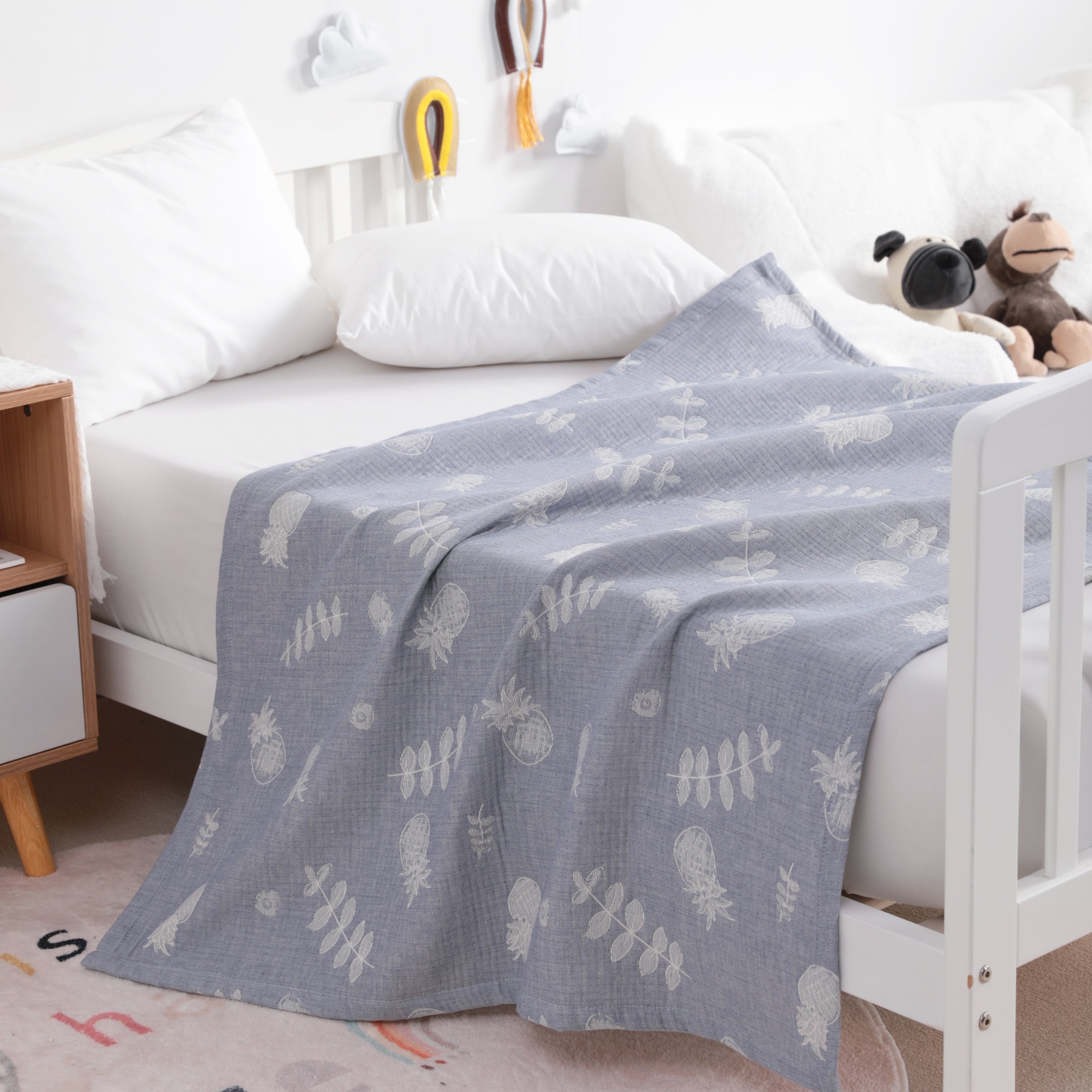 3 Layer Muslin Cotton Jacquard Toddler Blanket|NTBAY®️ - NTBAY