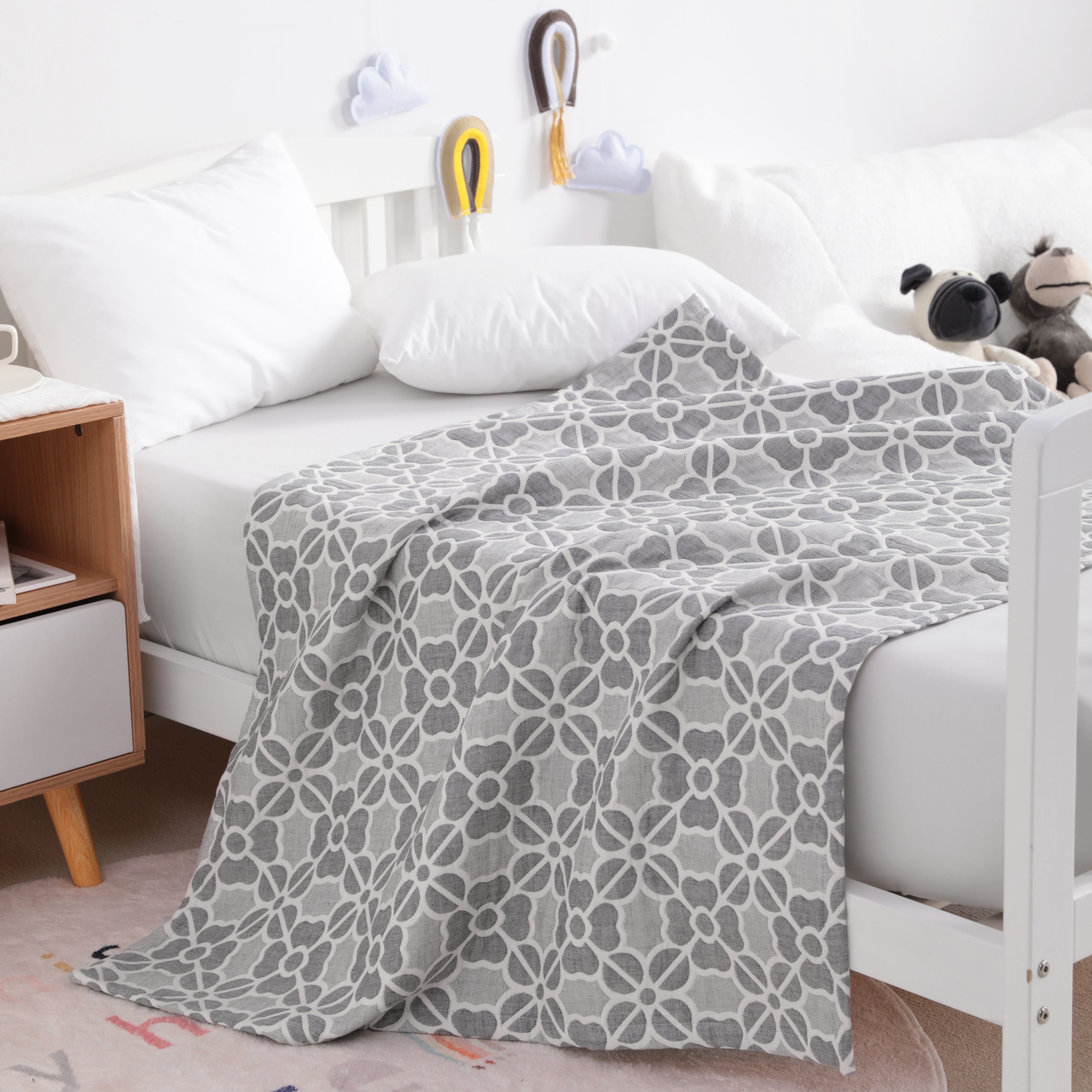 3 Layer Muslin Cotton Jacquard Toddler Blanket|NTBAY®️ - NTBAY