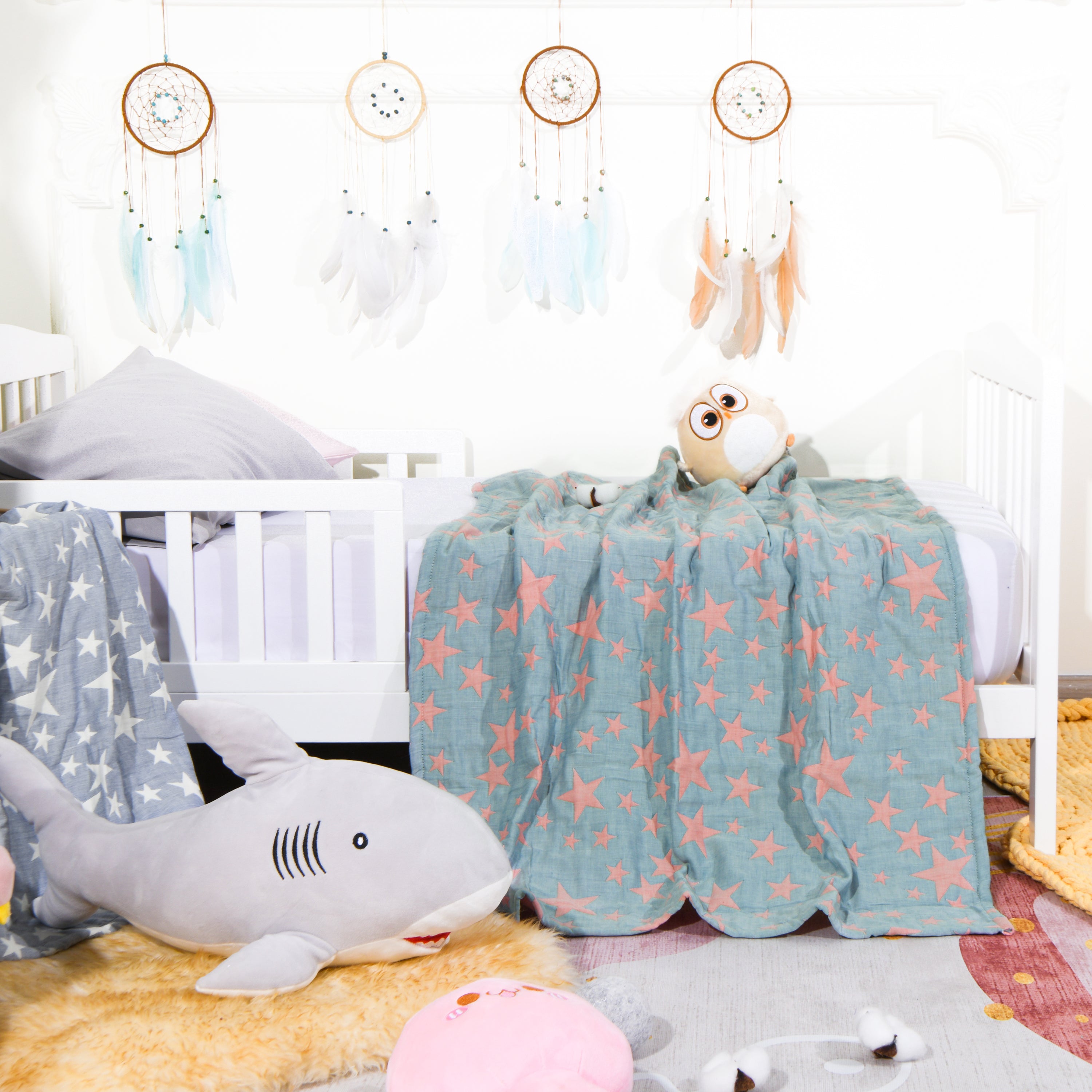 3 Layer Muslin Cotton Jacquard Toddler Blanket|NTBAY®️ - NTBAY