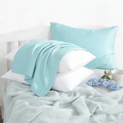 NTBAY 2 Pack Cotton 13" x18" Pillows with Toddler Cotton Pillowcases