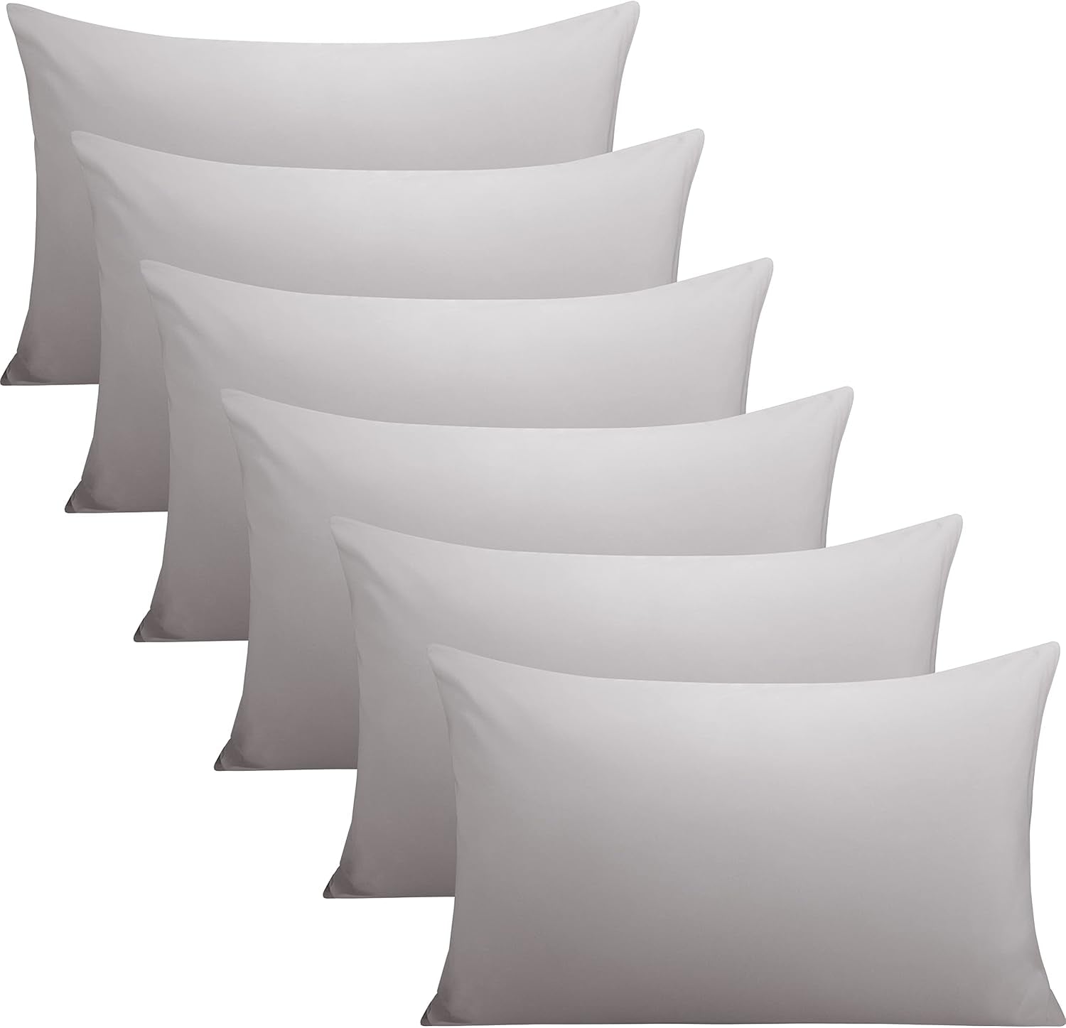NTBAY 6 Pack Microfiber Queen Pillowcases, Ultra Soft and Wrinkle Pillow Cases with Envelope Closure, 20x30 Inches
