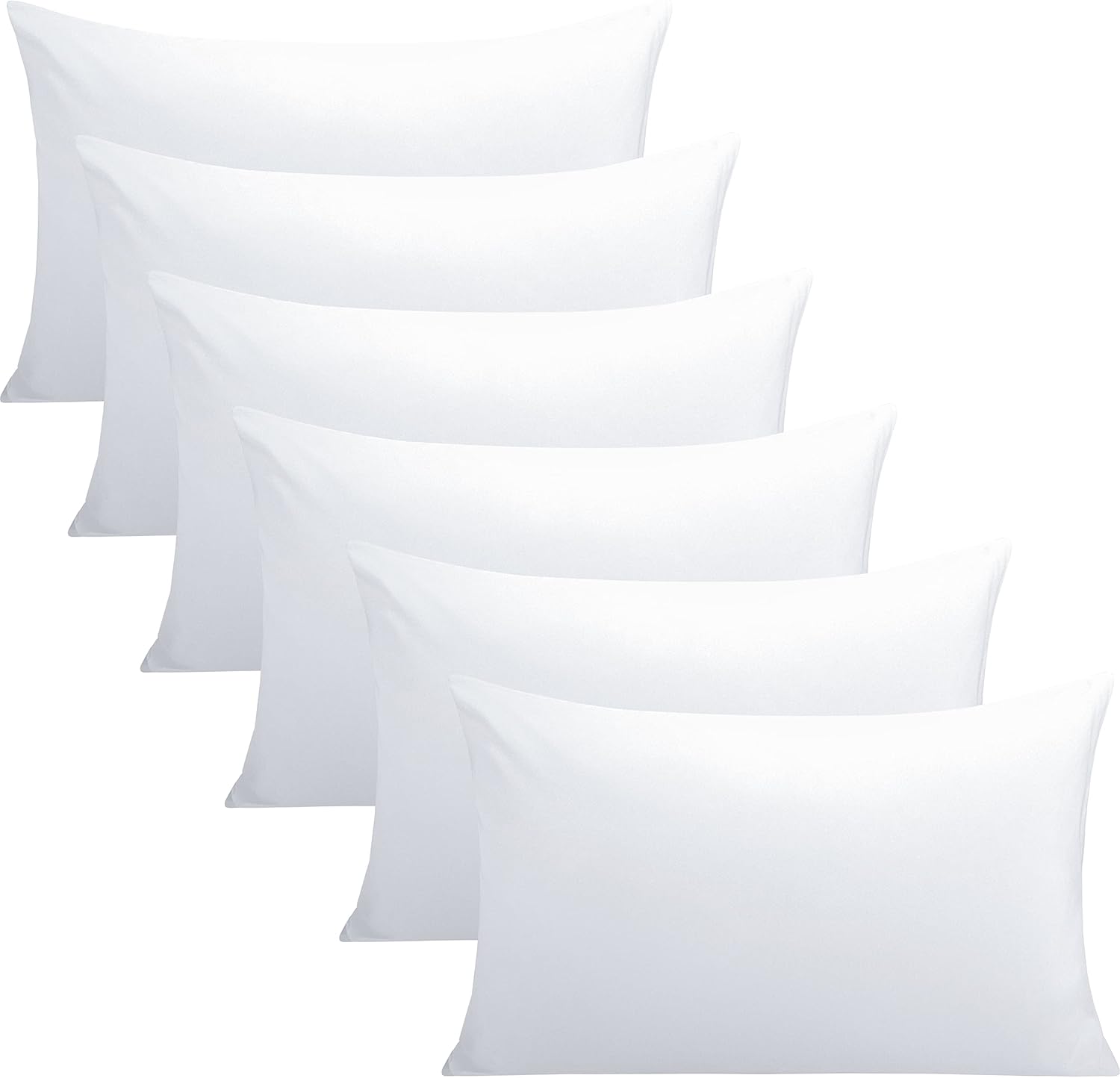 NTBAY 6 Pack Microfiber Queen Pillowcases, Ultra Soft and Wrinkle Pillow Cases with Envelope Closure, 20x30 Inches