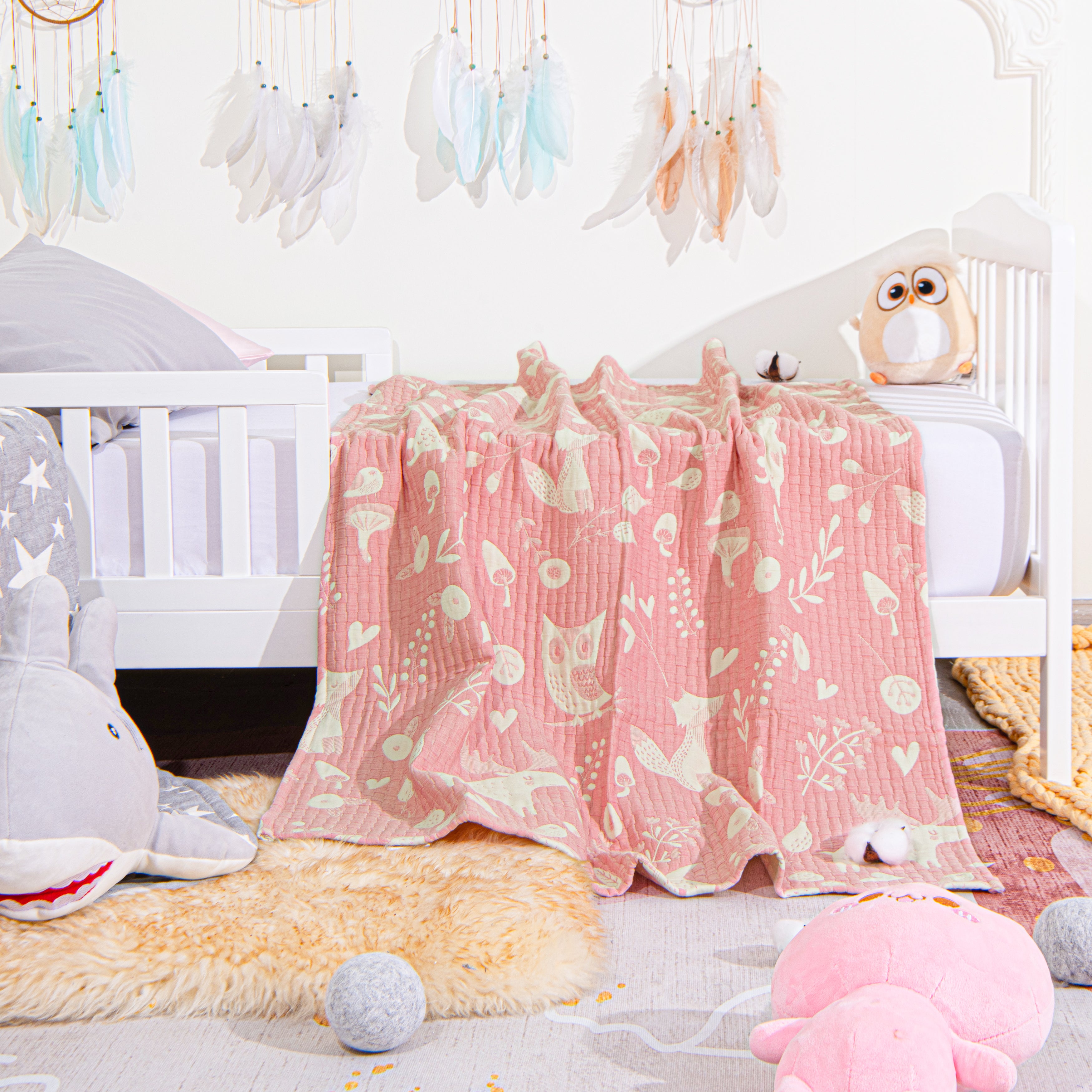 3 Layer Muslin Cotton Jacquard Toddler Blanket|NTBAY®️ - NTBAY